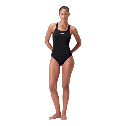 (-60%) Speedo Damen Eco Endurance+ Medalist Schwimmanzug, Schwarz, 46