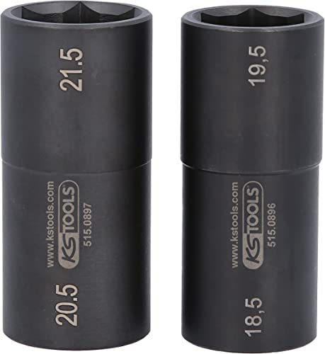 (-22%) KS Tools 515.0895 1/2" Spezial-Alu-Felgen-Kraft-Stecknuss-Satz für Ford, 18,5/19,5/20,5/21,5 mm, 2-tlg