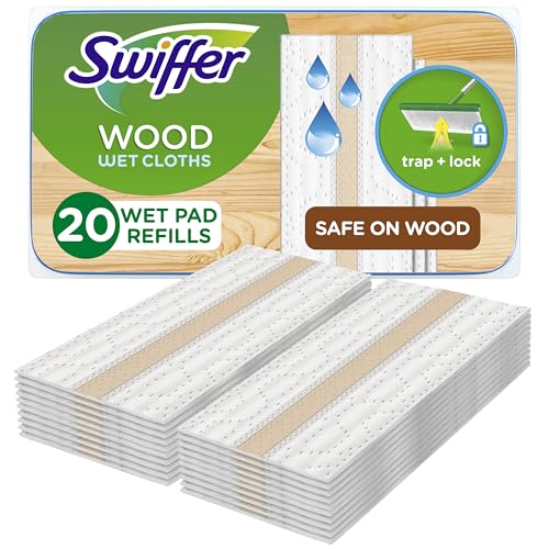 Swiffer Sweeper Wet Wood Floor Mopping cloths, 20 count