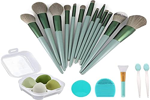 Makeup Brushes 22 Pcs Makeup Kit,Foundation Brush Eyeshadow Brush Make up Brushes Set (Green, 22 Piece Set)Professional