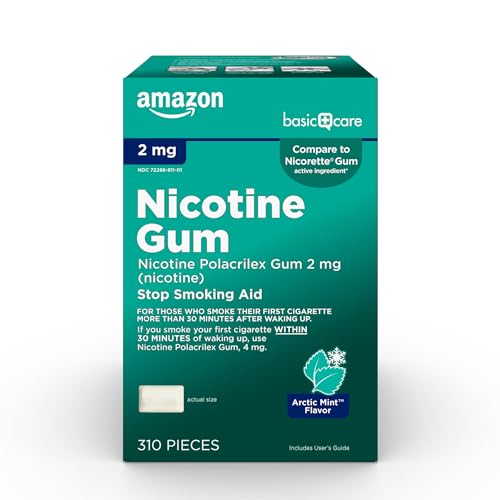 Amazon Basic Care Nicotine Pol...m 2 mg,Arctic Mint,310 Count