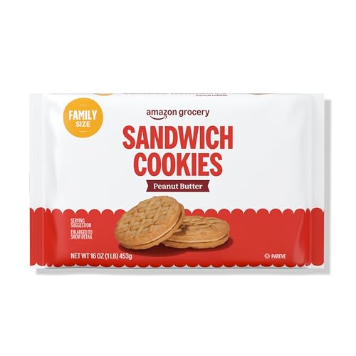 Amazon Grocery, Peanut Butter Sandwich Cookies, 1 Lb (Previously Happy Belly, Packaging May Vary)