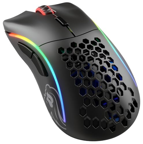 Glorious PC Gaming Race USB Model D Wireless Gaming Mouse - RGB 69g Lightweight Ergonomic Wireless Gaming Mouse (Matte Black)