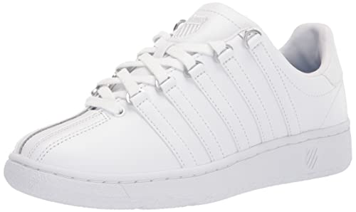 K-Swiss Women's Classic VN Leather Sneaker, White/White, 6 M