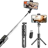 Tygot Bluetooth Extendable Selfie Sticks with Wireless Remote and Tripod Stand
