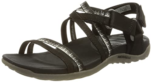 Merrell Women's Terran 3 Cush Lattice Sandal, BLACK, 9 Medium