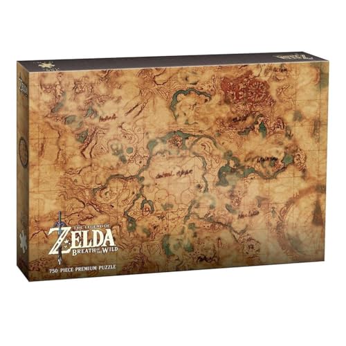 The Legend of Zelda Hyrule Map 1,000 Piece Jigsaw Puzzle | Collectible Puzzle Featuring Stylized Hyrule Map from The Legend of Zelda Video Games | Officially Licensed Nintendo Merchandise