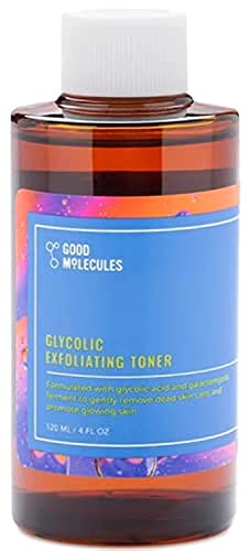 Good Molecules Glycolic Exfoliating Toner - Hyaluronic and Glycolic Acid Daily Toner for Face - Cleansing Facial Exfoliant for Glowing Even Skin Tone, Skin Care