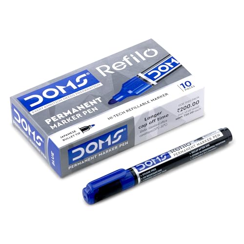 Refilo Non-Toxic Hi-Tech Refillable Permanent Ink Pens (Blue x 20 Set)