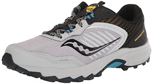 Saucony Men's Excursion TR15 Trail Running Shoe, Fog/Black/Topaz, 10