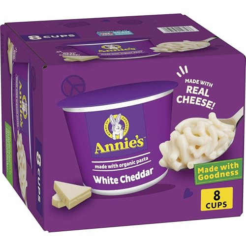 Annie's White Cheddar Microwave Mac & Cheese with Organic Pasta, 8 Ct, 2.01 OZ Cups