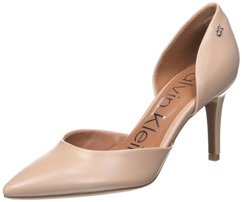 Calvin Klein Women's Gloria Pump, Barely Nude Patent, 8