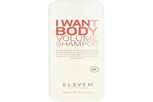 ELEVEN AUSTRALIA I Want Body Volume Shampoo for Women & Men - Volumizing & Thickening Shampoo for Fine Thin Hair, Adds Fullness & Thickness, Sulfate-Free Formula for Lightweight Hair - 10.1 fl oz