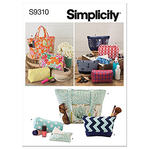 Simplicity Assorted Size Cosmetic Tote Bag Packet Code 9310 Sewing