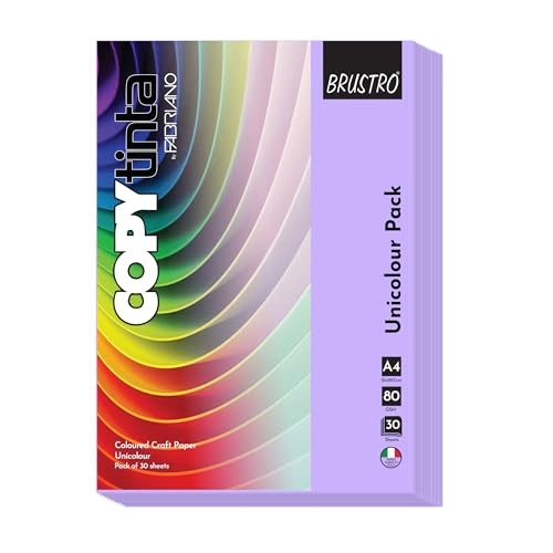 Copytinta Coloured Craft Paper A4 Size 80 GSM Violet Shade (Violetta), 60 Sheets Pack | Double Side Colored, Ideal for Origami, Scrapbooking, Making C
