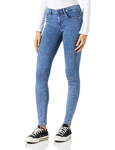 (-19%) ONLY Damen Onlrain Life Reg Skinny DNM Noos Jeans, Medium Blue Denim, S EU