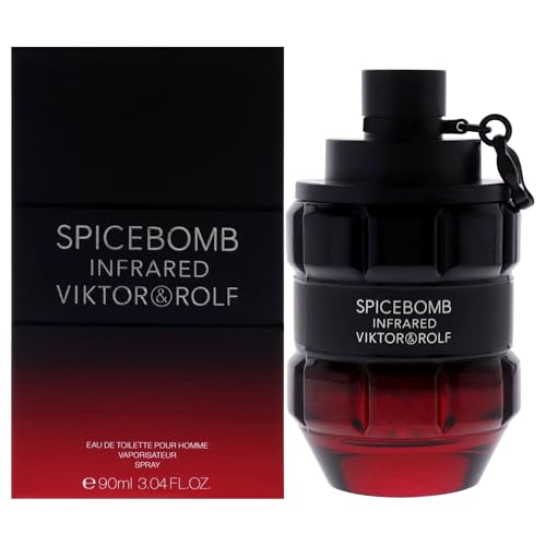Viktor&Rolf - Spicebomb Infrared Eau de Parfum - Woody & Spicy - Cologne for Men - With Notes of Leather & Cinnamon - 3 Fl Oz