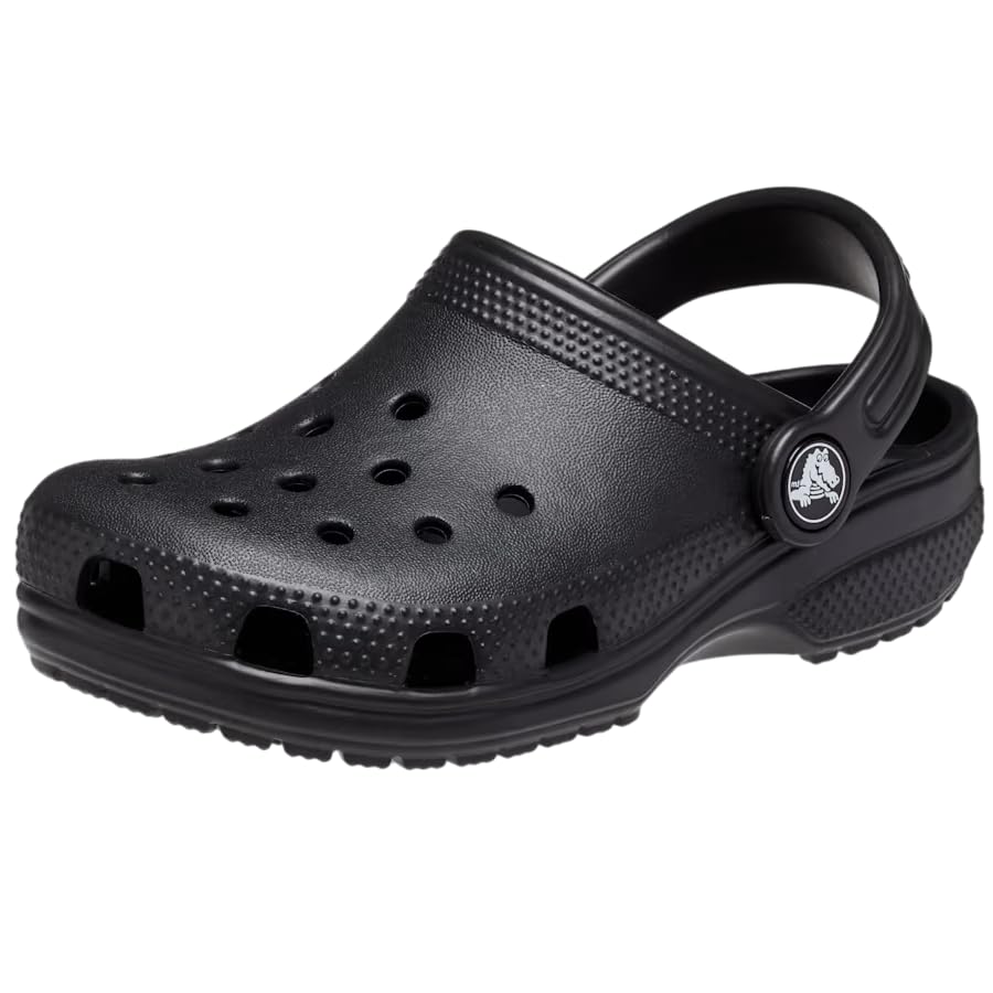 Crocs Kids Classic Clog (Little Kid/Big Kid) - Clogs for Kids - Synthetic Lining - Circulation Nubs Black 6 Big Kid M