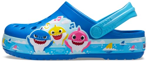 Crocs Kids' Baby Shark Band Clog, Baby Shark, 4 Toddler