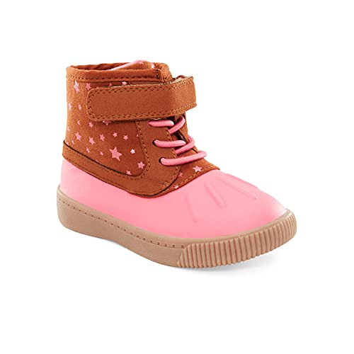 Simple Joys by Carter's Kids Alexis Outdoor Boot Fashion, Brown Pink Stars, 5 US Unisex Toddler
