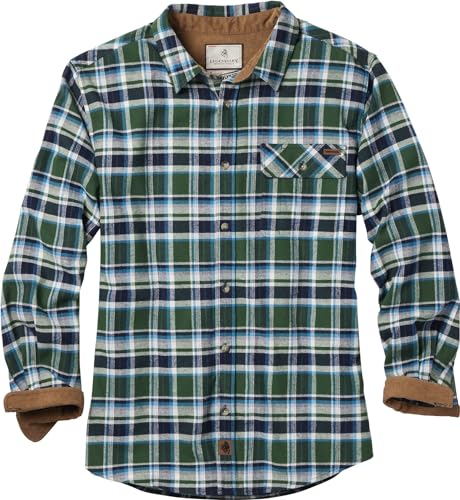 Legendary Whitetails Men's Standard Buck Camp Shirt, Pike Place Plaid, Small