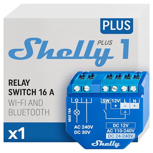 Shelly Plus 1 Smart Relay WiFi Bluetooth Switch 1-Channel 16A