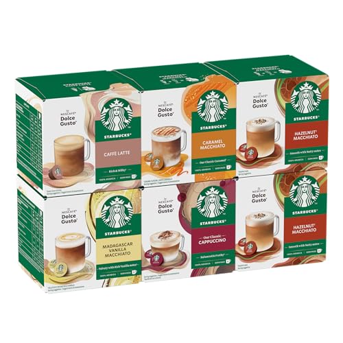 (-14%) STARBUCKS Probierset, White Cup Variety Pack by Nescafé Dolce Gusto 6 x 12 (72 Kapseln)