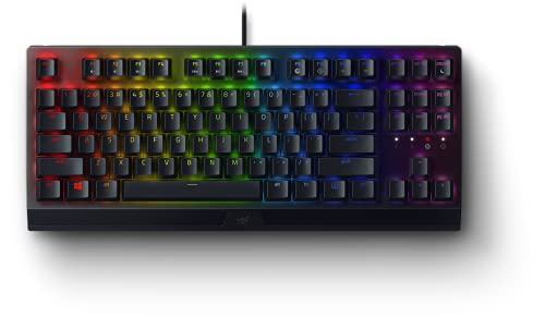 RazerBlackWidow V3 TKL Mechanical Gaming Keyboard: Yellow Mechanical Switches Linear &amp; Silent - Chroma RGB - Compac