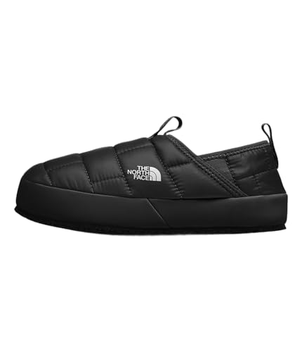 THE NORTH FACE Teen Thermoball Traction Mule II Winter Shoe | Insulated & Water Repellent Slipper, TNF Black/TNF White, 2