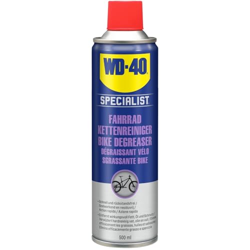 (-30%) WD-40 Specialist Fahrrad Kettenreiniger 500 ml – Entfernt Schmutz, Fett, Öl & Ablagerungen von Kette und Antrieb | Optimal vor der Kettenschmierung | Für Rennrad, MTB, Trekkingrad & E-Bike