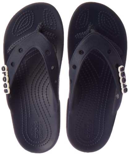 Crocs Unisex Men's and Women's Classic Flip Flops, Navy, 13 US
