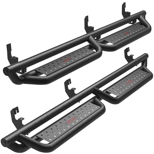 OEDRO 6'' Running Boards Compatible with 2015-2025 Chevy Colorado/GMC Canyon Crew Cab, Bolt-on Drop Side Step, Black Powder Coated All-Steel Nerf Bar