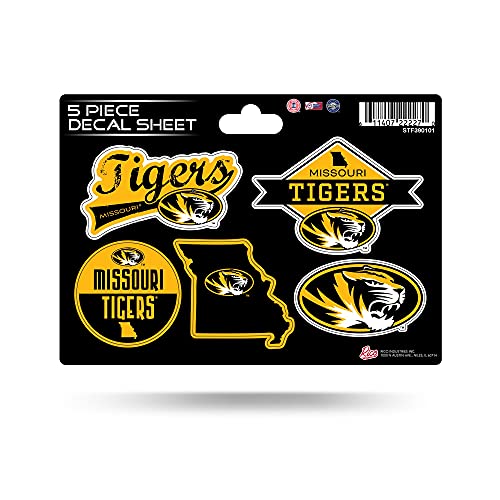 NCAA Missouri Tigers 5-Piece Die-Cut Decal Sheet