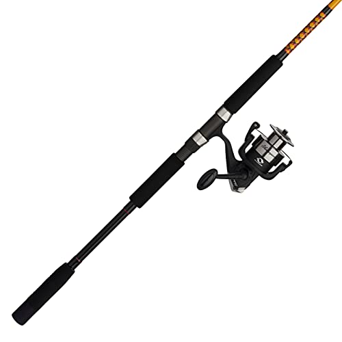 Ugly Stik Bigwater Spinning Reel and Fishing Rod Combo, Black/Red/Yellow