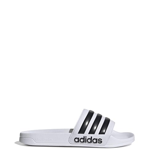 (-30%) adidas Unisex Adilette Shower Slides Slipper, Cloud White / Core Black / Cloud White, 43 EU