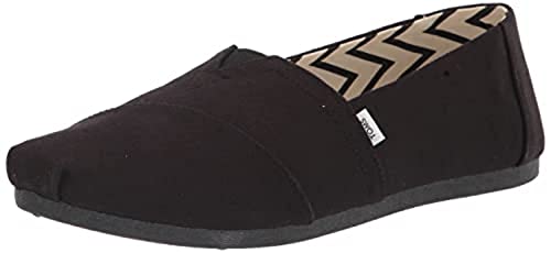 TOMS Women's, Alpargata Recycled Slip-On Solid Black 11 M