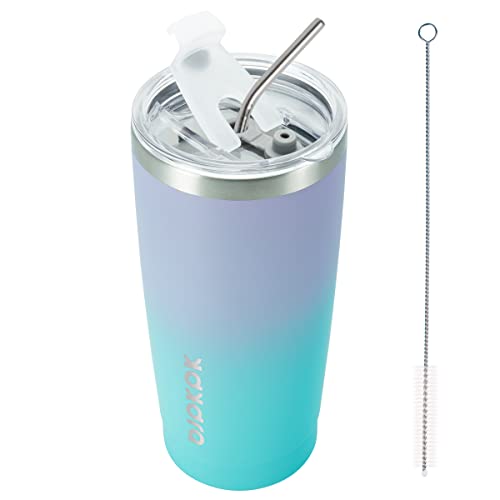 (-14%) BJPKPK 600 ml Becher mit Deckel und Strohhalm Isolierter Reise Kaffeebecher