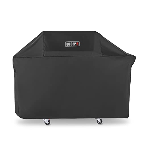 Weber Premium Outdoor Grill Cover, Water-Resistant, Compatible with Genesis 300 Series Gas Grills, Black