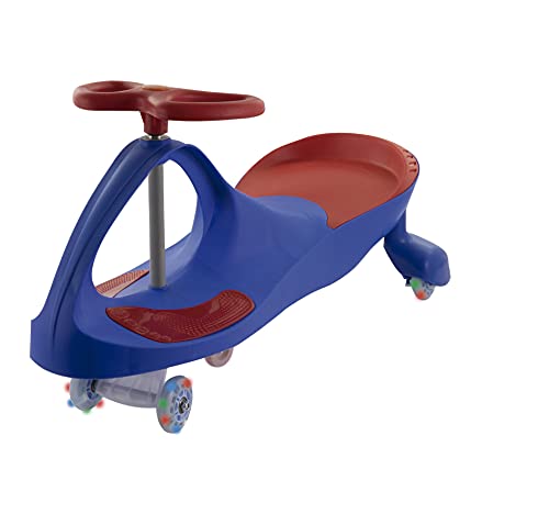 Zippy Toys Carrinho Feito de Plástico e Ferro Na Cor Azul Com Detalhes em Vermelho, Suas Rodas Possuem Luz LED, Indicado Para Crianças Acima de 3 anos, Suporta Até 100 Kg