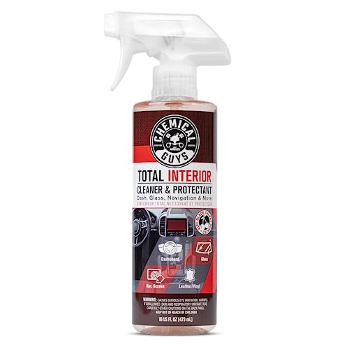 Chemical Guys Total Interior Cleaner and Protectant - Black Cherry Scent, Cleans and Protects Leather, Vinyl, Plastic, Rubber, Glass, and Fabric, Safe for Cars, Trucks, SUVs, RVs, and More - 16 oz