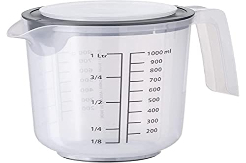 🔥 STARKER PREIS (-47%) APS Rührbecher mit Deckel Messbecher mit Maßskalen für Flüssigkeiten (l/ml)