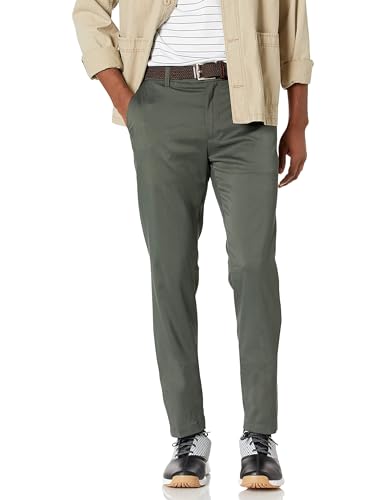 🔥 SELTEN SO GÜNSTIG (-60%) Amazon Essentials Herren Slim-Fit-Stretch-Ganztags-Golfhose, Olivgrün, 29W / 32L