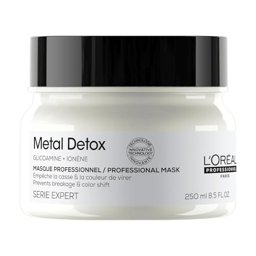 L'Oréal Professionnel Paris Metal Detox Hair Mask - Sulfate-Free Deep Conditioner & Treatment For Dry or Damaged & All Hair Types, Prolongs Color, Prevents Damage & Adds Softness