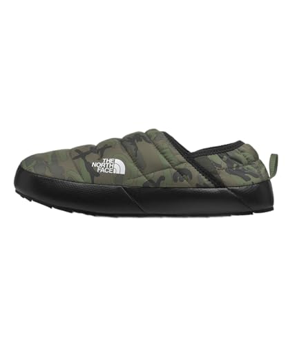 THE NORTH FACE Men's Thermoball Traction Mule V Winter Shoe | Insulated & Water Repellent, Rubber Outsole, Thyme Brushwood Camo Print/Thyme, 9