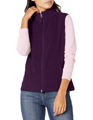 Amazon Essentials Women's Classic-Fit Sleeveless Polar Soft Fleece Vest (Available in Plus Size), Dark Purple, X-Large