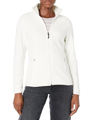 Amazon Essentials Women's Classic-Fit Full-Zip Polar Soft Fleece Jacket (Available in Plus Size), Ivory, X-Small