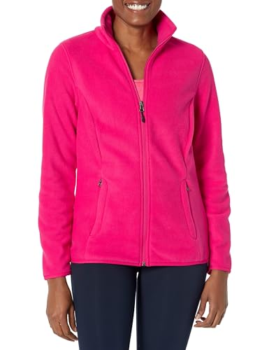 Amazon Essentials Women's Classic-Fit Full-Zip Polar Soft Fleece Jacket (Available in Plus Size), Pink, X-Small