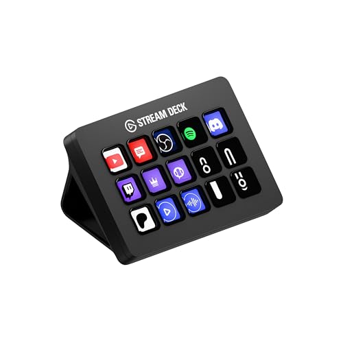 Elgato Stream Deck MK.2 – Studio Controller, 15 macro keys, trigger actions in apps and software like OBS, Twitch, ​YouTube and more, works with Mac and PC