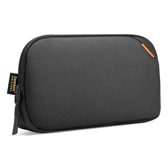 tomtoc Electronics Organizer Travel Case, Water Resistant Travel Bag Cable Organizer for Essentials, Tech Pouch Accessories Carry Storage for Cord, Phone, Cables, Airpods, USB Flash Drive, Daily Items