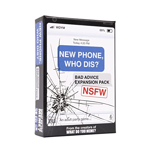 New Phone, Who Dis? Bad Advice NSFW Expansion Pack by Relatable, Designed to be Added to the New Phone, Who Dis? Core Game, A Funny Card Game for Adults, Includes 45 Inbox Cards and 135 Reply Cards